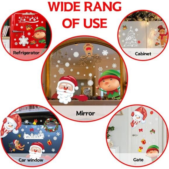 Christmas Window Clings - Indoor Holiday Decorations - Picture 3 of 7